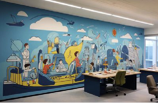 昭觉办公室墙绘的特点。
