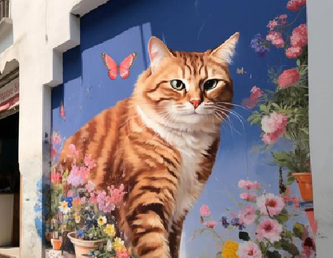 昭觉自己绘制有个性的手绘墙